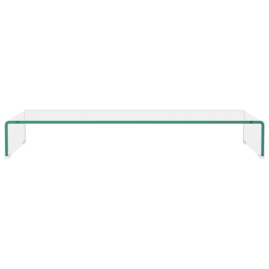 TV Stand/Monitor Riser Glass Clear 90x30x13 cm