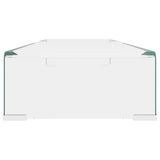 TV Stand/Monitor Riser Glass Clear 90x30x13 cm