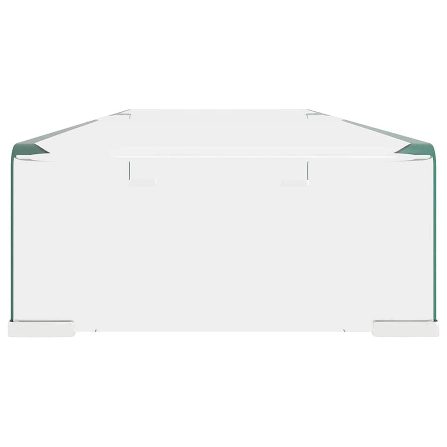 TV Stand/Monitor Riser Glass Clear 90x30x13 cm