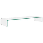 TV Stand/Monitor Riser Glass Clear 100x30x13 cm