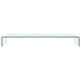 TV Stand/Monitor Riser Glass Clear 100x30x13 cm