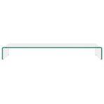 TV Stand/Monitor Riser Glass Clear 100x30x13 cm