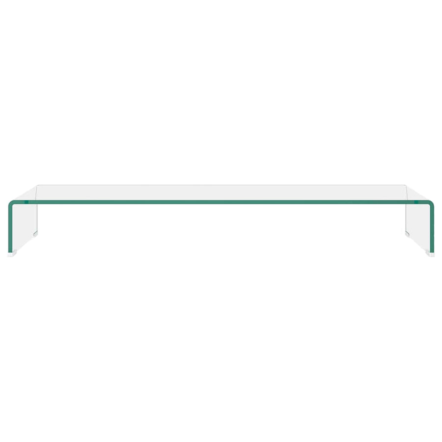 TV Stand/Monitor Riser Glass Clear 100x30x13 cm