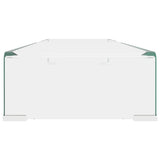 TV Stand/Monitor Riser Glass Clear 100x30x13 cm