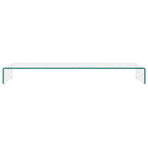 TV Stand/Monitor Riser Glass Clear 110x30x13 cm