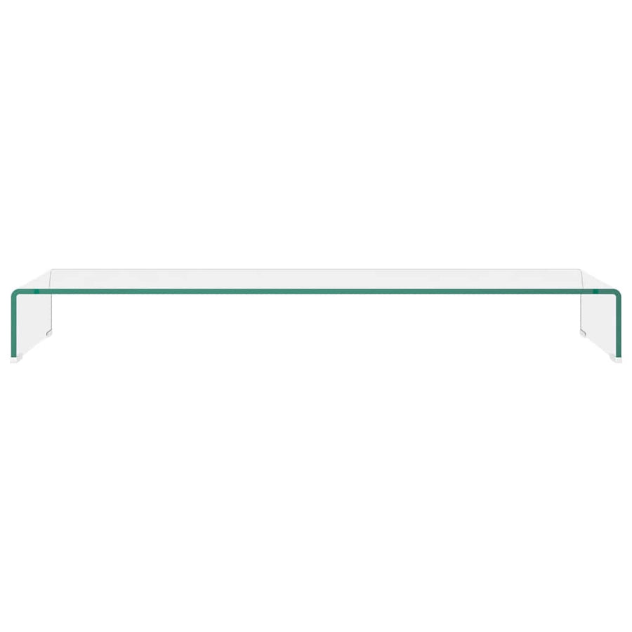 TV Stand/Monitor Riser Glass Clear 110x30x13 cm