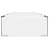 TV Stand/Monitor Riser Glass Clear 110x30x13 cm