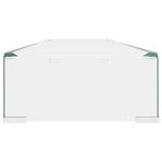 TV Stand/Monitor Riser Glass Clear 110x30x13 cm
