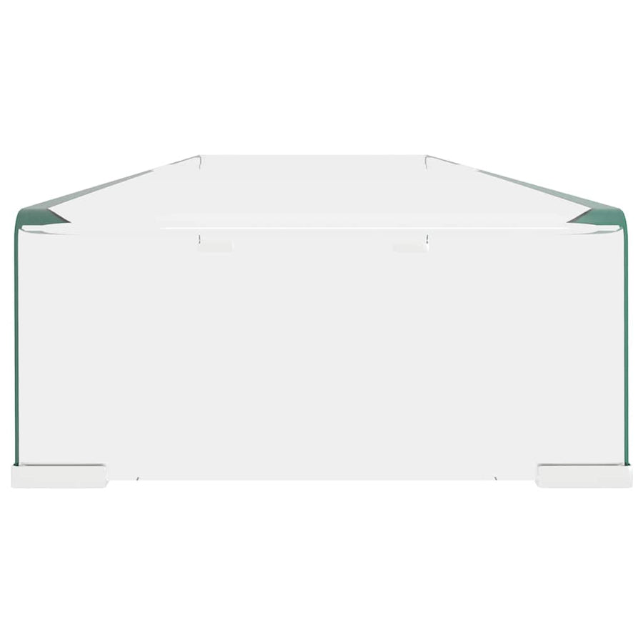 TV Stand/Monitor Riser Glass Clear 110x30x13 cm