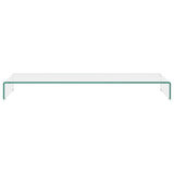 TV Stand/Monitor Riser Glass Clear 120x30x13 cm