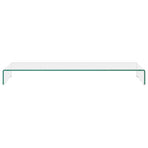 TV Stand/Monitor Riser Glass Clear 120x30x13 cm