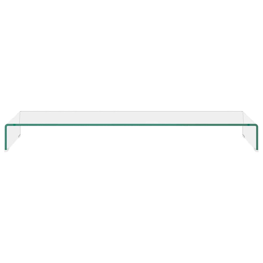 TV Stand/Monitor Riser Glass Clear 120x30x13 cm
