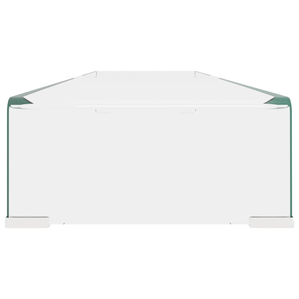 TV Stand/Monitor Riser Glass Clear 120x30x13 cm