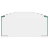 TV Stand/Monitor Riser Glass Clear 120x30x13 cm