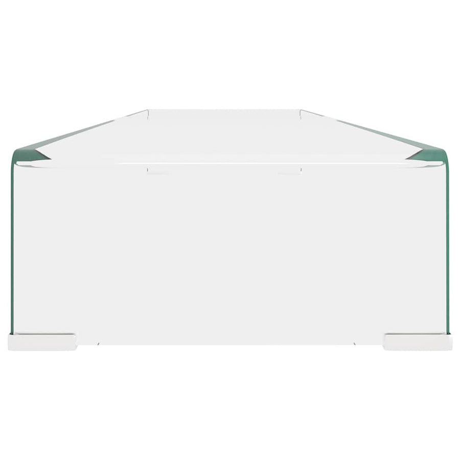 TV Stand/Monitor Riser Glass Clear 120x30x13 cm