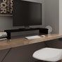 TV Stand/Monitor Riser Glass Black 90x30x13 cm
