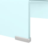 TV Stand/Monitor Riser Glass Green 40x25x11 cm - 45-Degree Angle