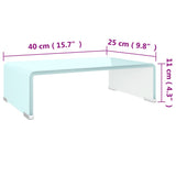 TV Stand/Monitor Riser Glass Green 40x25x11 cm - Rear View