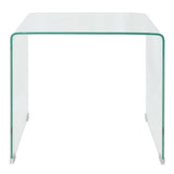Coffee Table Tempered Glass 49.5x50x45 cm Clear - Front View