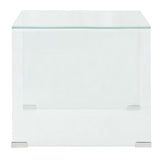 Coffee Table Tempered Glass 49.5x50x45 cm Clear - Side View
