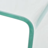 Coffee Table Tempered Glass 49.5x50x45 cm Clear - Top-Down View