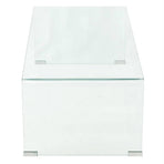 Coffee Table Tempered Glass 98x45x30 cm Clear