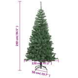 Artificial Christmas Tree L 240 cm Green - Rear View