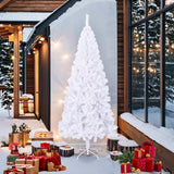 Artificial Christmas Tree L 240 cm White - Front View