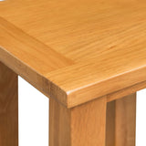 End Table 27x24x37 cm Solid Oak Wood - Top-Down View