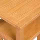 End Table with Magazine Shelf 27x35x55 cm Solid Oak Wood - 45-Degree Angle