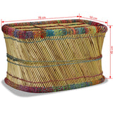 Coffee Table Bamboo with Chindi Details Multicolour - Extra Image