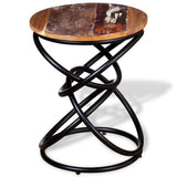 End Table Solid Reclaimed Wood - Front View