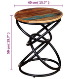 End Table Solid Reclaimed Wood - Top-Down View