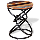 End Table Solid Reclaimed Wood - Close-Up Angle