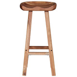 Bar Stools 2 pcs Solid Acacia Wood - Rear View