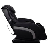 Massage Chair Black Faux Leather - Top-Down View