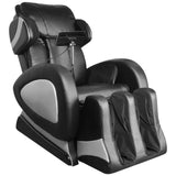 Massage Chair with Super Screen Black Faux Leather - Front View