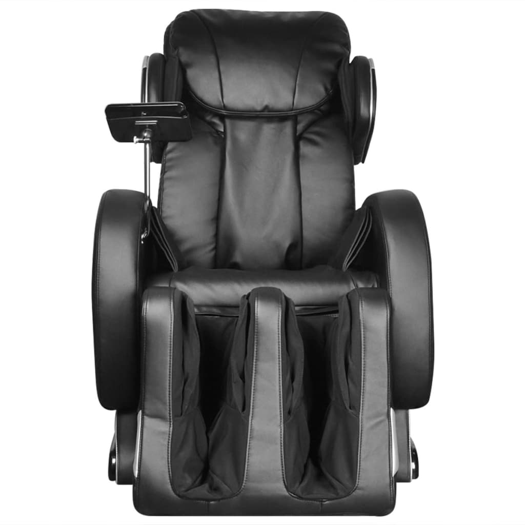 Massage Chair with Super Screen Black Faux Leather