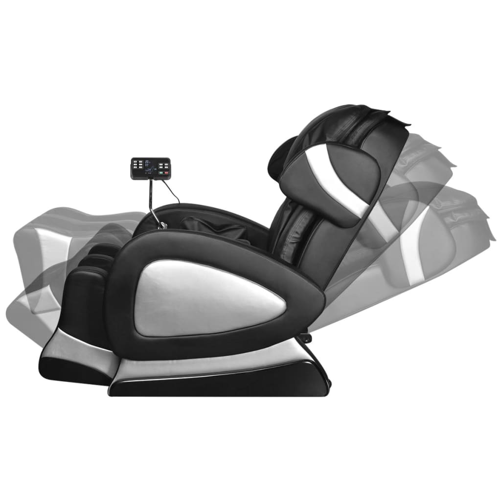 Massage Chair with Super Screen Black Faux Leather