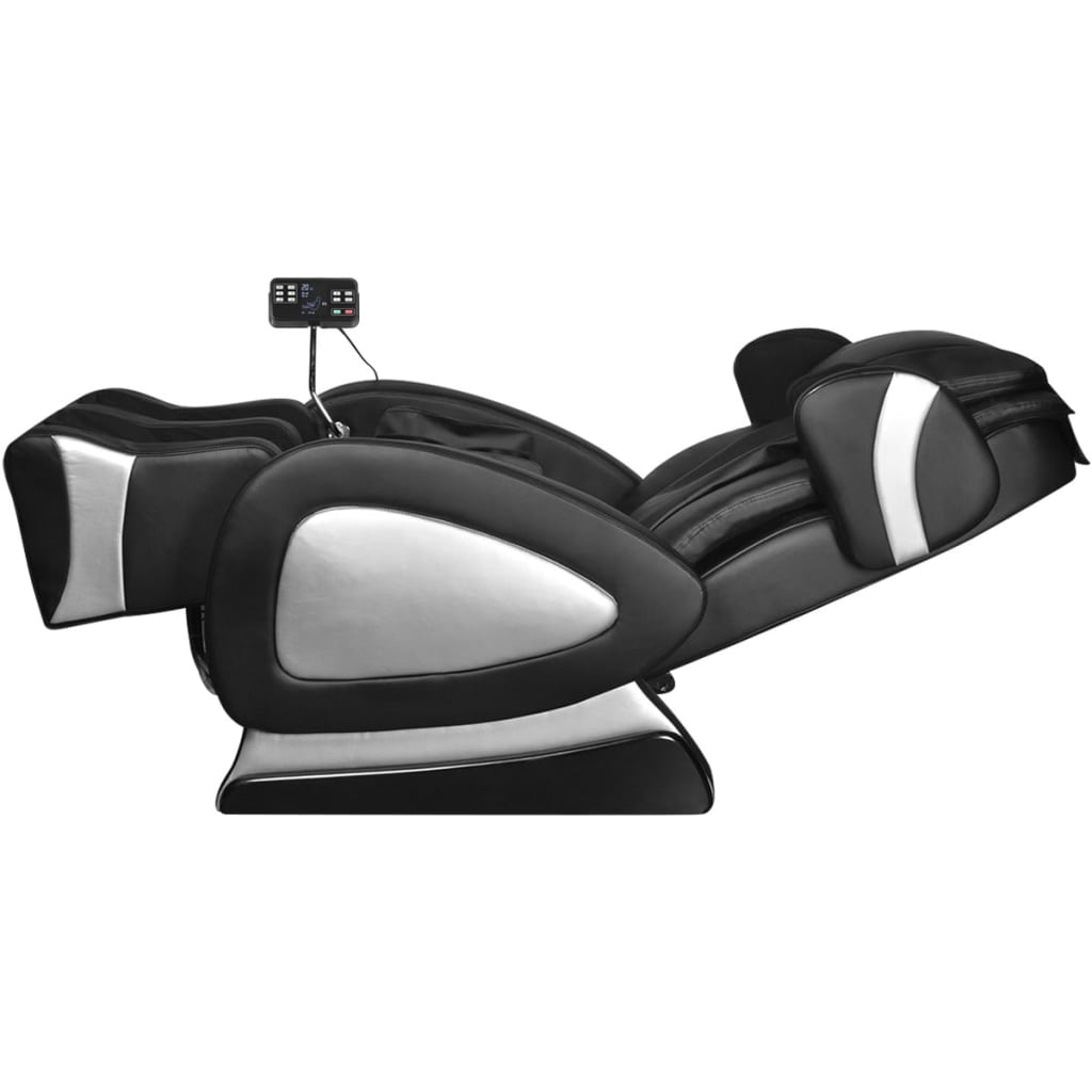 Massage Chair with Super Screen Black Faux Leather