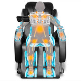 Massage Chair with Super Screen Black Faux Leather