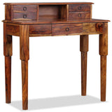 Writing Desk with 5 Drawers Solid Acacia Wood 90x40x90 cm
