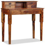 Writing Desk with 5 Drawers Solid Acacia Wood 90x40x90 cm