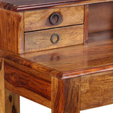 Writing Desk with 5 Drawers Solid Acacia Wood 90x40x90 cm