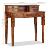 Writing Desk with 5 Drawers Solid Acacia Wood 90x40x90 cm - Extra Image