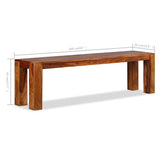 Bench Solid Acacia Wood 160x35x45 cm - Low Angle