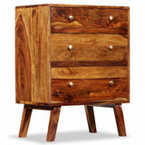 Side Cabinet Solid Acacia Wood 60x35x76 cm