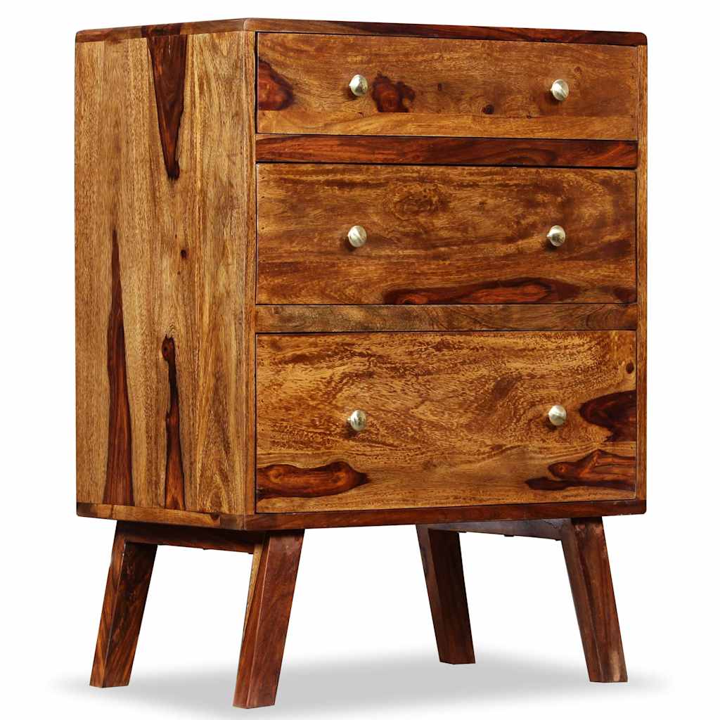Side Cabinet Solid Acacia Wood 60x35x76 cm