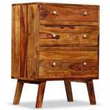Side Cabinet Solid Acacia Wood 60x35x76 cm
