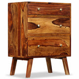 Side Cabinet Solid Acacia Wood 60x35x76 cm